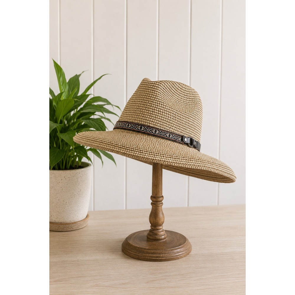Royal Road Trading Co Straw Sun Hat Wide Brim Bendable Adjustable One Size Beach